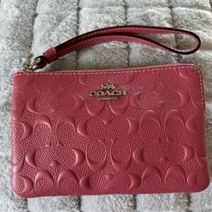 COACH mini wallet - dark pink (rouge) color